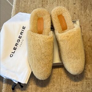 Robert Clergerie Paris Beige Gillief Sherpa Slipper in Natural color